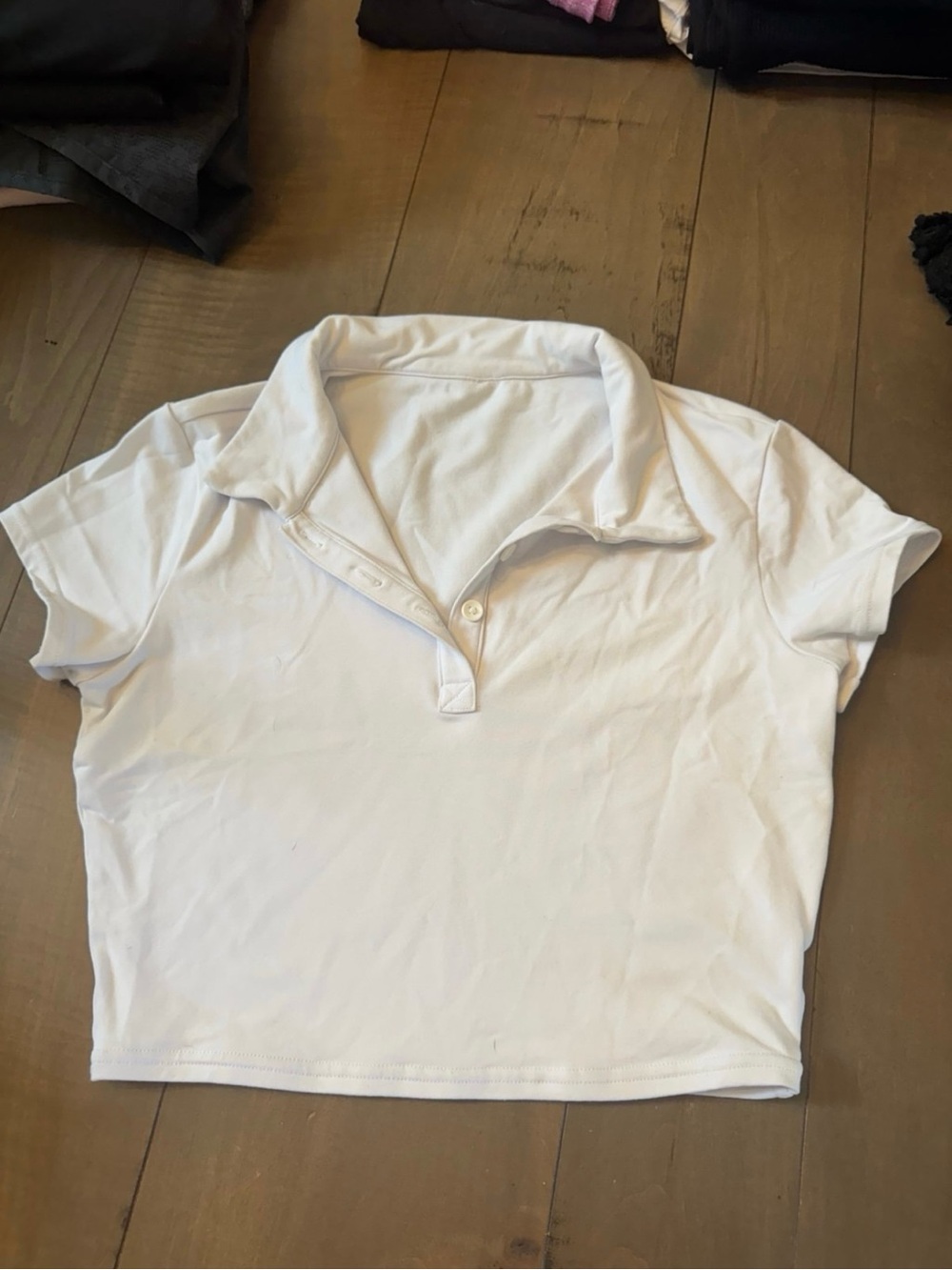 Alo estimated size XS Cropped Polo Top White